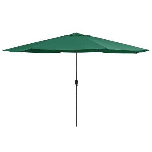 vidaXL Parasol met metalen paal 390 cm groen, Tuin en Terras, Parasols, Nieuw, Verzenden