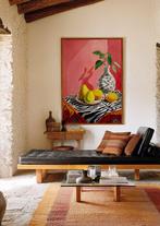 E. García - PERAS SOBRE FONDO ROSA XL (NO RESERVE), Antiek en Kunst, Kunst | Schilderijen | Modern