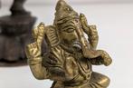 Beeld, 2x Standbeeld Ganesha - 21 cm - Brons - 1990
