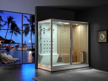 Veiling - sauna met stoomcabine wellness huis (zwart of wit