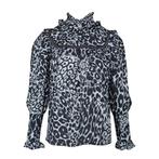 ByDanie • blouse met luipaard motief • XS, Kleding | Dames, ByDanie, Verzenden, Zwart, Maat 42/44 (L)