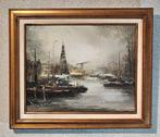 Jan Bévort (1917-1996) - Havengezicht met boten