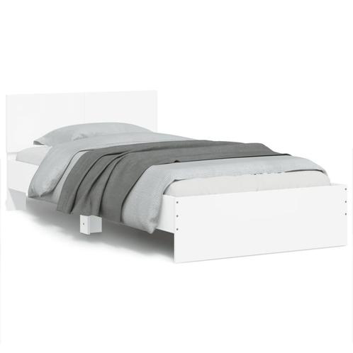 vidaXL Cadre de lit avec tête de lit et lumières LED, Maison & Meubles, Chambre à coucher | Lits, Neuf, Envoi