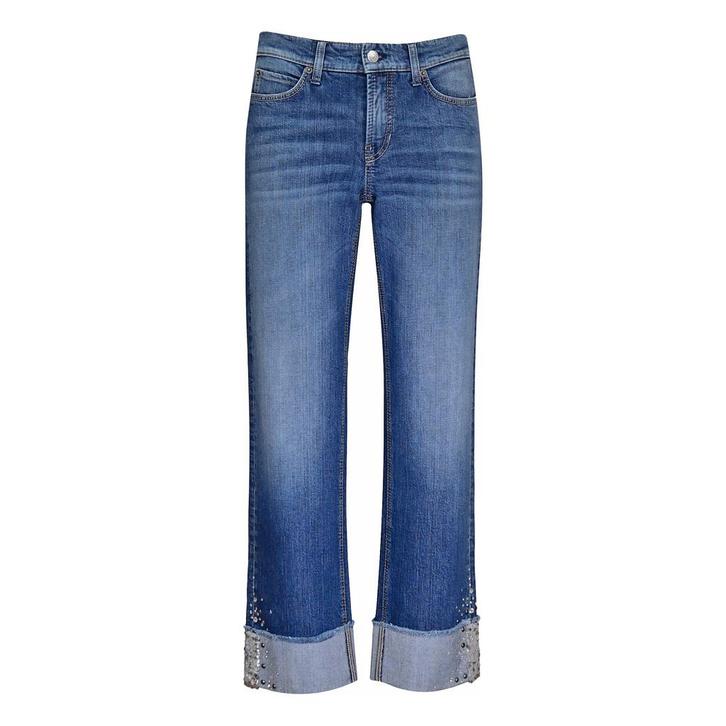 Cambio • blauwe Paris Straight short jeans • 36, Kleding | Dames, Broeken en Pantalons, Verzenden