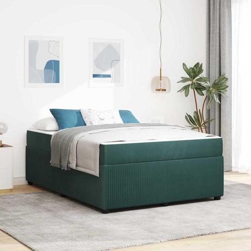 vidaXL Bedframe met matras met matras Donkergroen 160 x 200, Huis en Inrichting, Slaapkamer | Bedden, Nieuw, Verzenden