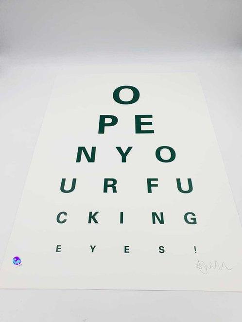 Alex Bucklee (XX-XXI) - Eye Test Save The Forest White, Antiek en Kunst, Kunst | Schilderijen | Modern