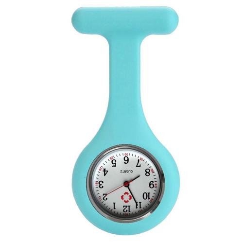 Fako® - Verpleegstershorloge - Siliconen RVS Uni - Aqua, Handtassen en Accessoires, Horloges | Dames, Verzenden