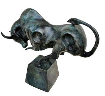 Beeldje - Abstract Bull - Brons