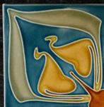Jugendstil Tegel - Villeroy & Boch Dresden - Art Nouveau -