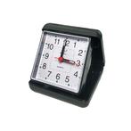 Reiswekker Analoog Klein Met Alarm Zwart Opvouwbaar, Verzenden, Nieuw