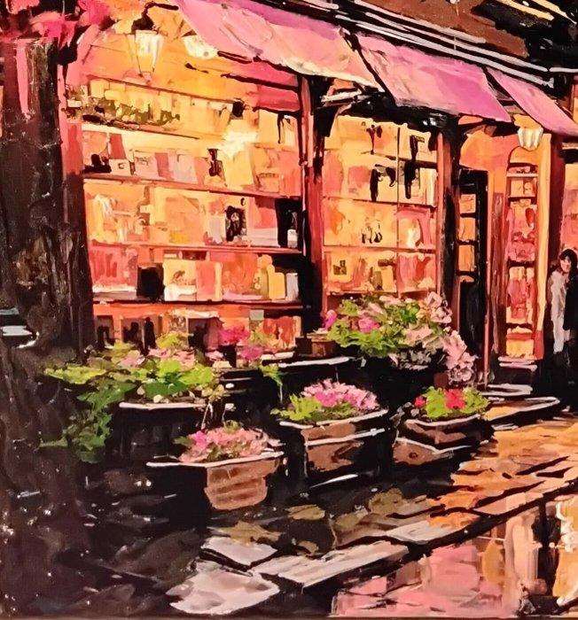 Bartolo Gentiluomo (1973) - Library in autunm, Antiek en Kunst, Kunst | Schilderijen | Klassiek