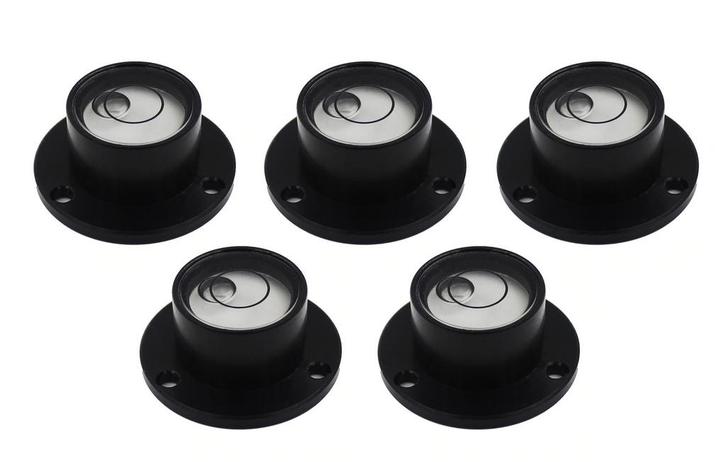 Set van 5 ronde libellen met metalen kast (zwart), Doe-het-zelf en Bouw, Gereedschap | Overige machines, Nieuw, Verzenden