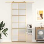 vidaXL Schuifdeur 76x205 cm mat ESG-glas en aluminium, Doe-het-zelf en Bouw, Verzenden, Nieuw