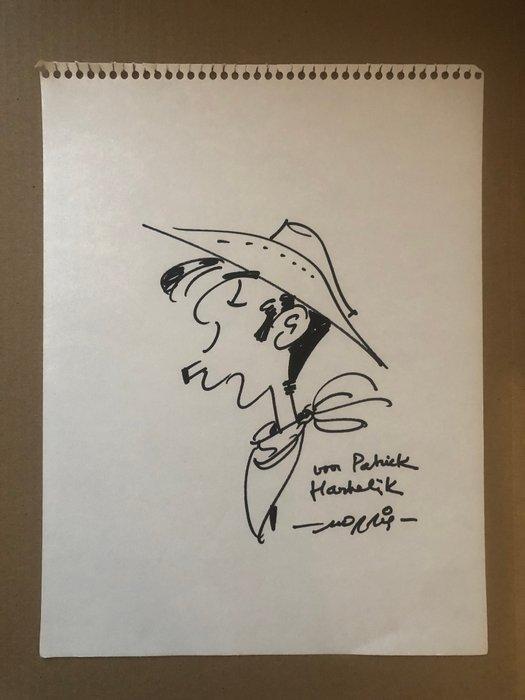 Morris - Dessin original dédicacé - Lucky Luke, Boeken, Stripverhalen