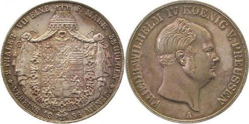 Thaler Preussen Pruisen D 1856, Postzegels en Munten, Munten | Europa | Niet-Euromunten, België, Verzenden