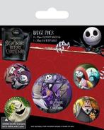 Nightmare Before Christmas Pin-Back Buttons 5-Pack Character, Nieuw, Ophalen of Verzenden