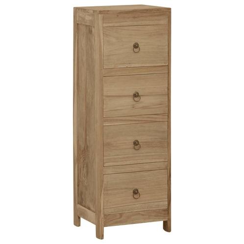 vidaXL Ladekast 30x30x90 cm massief teakhout, Huis en Inrichting, Kasten | Overige, Nieuw, Verzenden