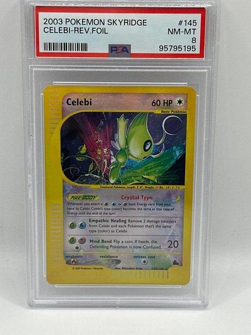 Pokémon - 1 Graded card - celebi skyridge reverse foil - PSA, Hobby en Vrije tijd, Verzamelkaartspellen | Pokémon