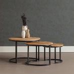 Salontafel Mangohout S Ula Set Van 3, Huis en Inrichting, Verzenden, Nieuw, Industriële meubels, Overige vormen