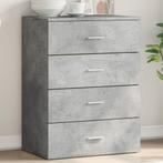 vidaXL Dressoir 60x39x80 cm bewerkt hout betongrijs, Verzenden, Nieuw
