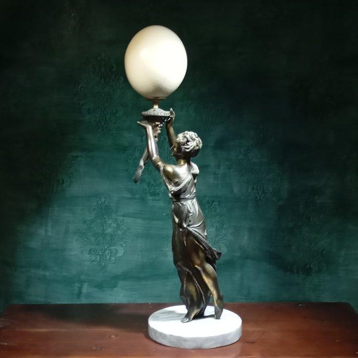 Autruche Œuf - struthio camelus - 69 cm - 27 cm - 22 cm, Antiek en Kunst, Curiosa en Brocante