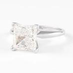 Bague - 14 carats Or blanc - 3.00ct. tw. Diamant (Cultivé en, Bijoux, Sacs & Beauté, Bagues