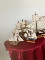 Maritieme objecten (4) - Hout- 4 oude zeilschepen, Antiek en Kunst