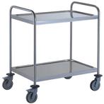 Serveerwagen | RVS | 2 Niveaus (800x500) | Wielen (Geremd), Verzenden, Nieuw in verpakking
