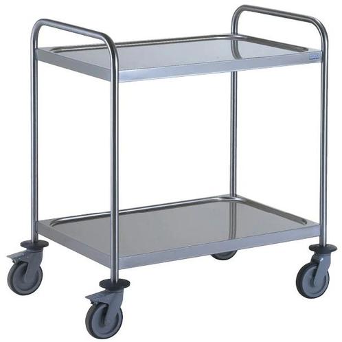 Serveerwagen | RVS | 2 Niveaus (800x500) | Wielen (Geremd), Zakelijke goederen, Horeca | Keukenapparatuur, Nieuw in verpakking