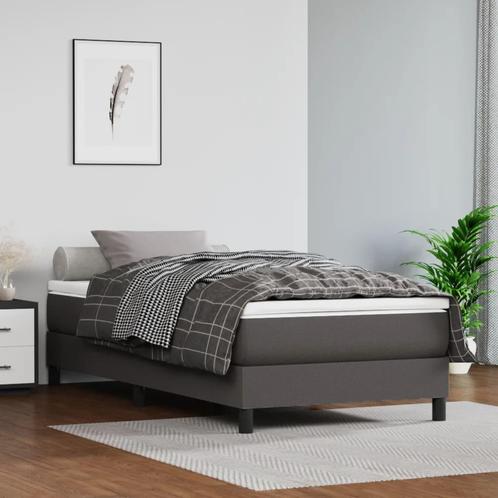 vidaXL Bedframe kunstleer grijs 80x200 cm, Huis en Inrichting, Slaapkamer | Bedden, Nieuw, Verzenden