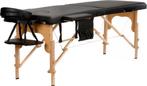 Houten massagetafel - 2 segmenten - verstelbaar - zwart E..., Sport en Fitness, Massageproducten, Ophalen of Verzenden, Nieuw