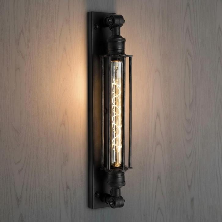 Wandlampen Messing Wandlamp Astor Antiek Zwart, Huis en Inrichting, Lampen | Wandlampen, Verzenden