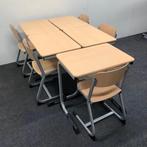 Tweedehands complete school set van 5 stuks tafels + stoelen