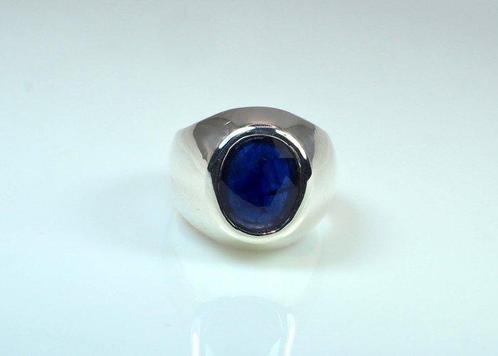 Zonder Minimumprijs - Ring Zilver Saffier, Handtassen en Accessoires, Ringen