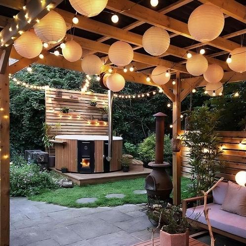 Skargards Rojal Hottub Ø190 | Geïntegreerde hot tub kachel, Tuin en Terras, Bubbelbaden en Hottubs, Vast, Nieuw, Afdekzeil, Grondzeil