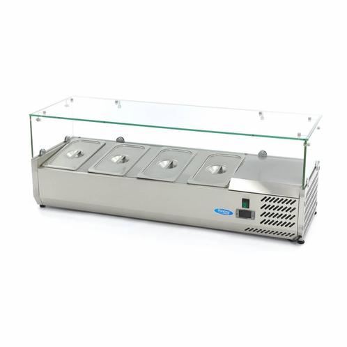 Opzetkoelvitrine - 120 cm - 4 x 1/3 GN Bakken, Zakelijke goederen, Horeca | Keukenapparatuur, Nieuw in verpakking, Koelen en Vriezen