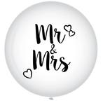 Mr & Mrs Ballon XL 90cm, Verzenden