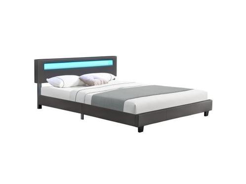 Veiling - Bed - 180 x 200 cm - Donkergrijs - LED Verlichting, Huis en Inrichting, Slaapkamer | Bedden, Nieuw