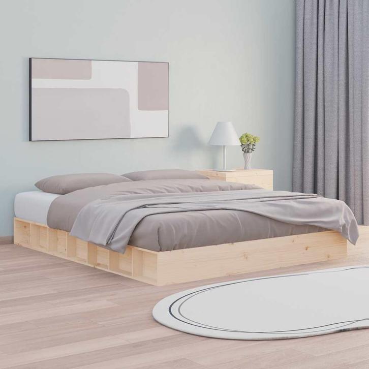 vidaXL Bedframe massief hout 160x200 cm, Maison & Meubles, Chambre à coucher | Lits, Envoi