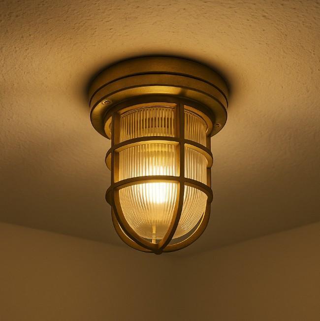 Scheepslampen &amp; Maritiem Gibraltar Scheepslamp Brons, Tuin en Terras, Buitenverlichting, 50 tot 250 watt, Nieuw, Overige materialen