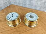 Ships barometer, scheepsklok (2) - Glas, Messing
