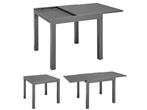 Veiling - Uitklapbare Tuintafel Laki - 80 x 80 cm - Antracie, Nieuw