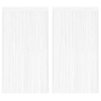 vidaXL Draadgordijnen 2 st 140x250 cm wit, Huis en Inrichting, Stoffering | Gordijnen en Lamellen, Verzenden, Nieuw