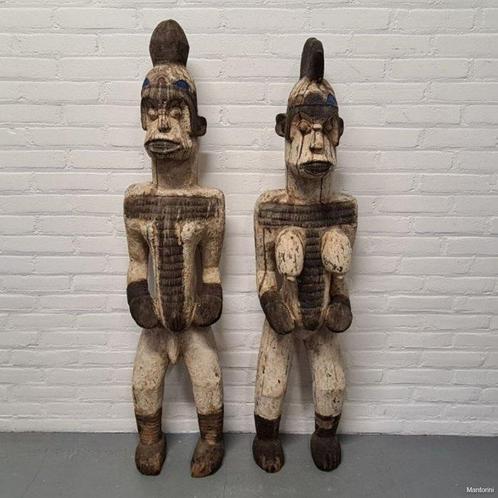 Stel beschilderd houten Afrikaanse Alusi beelden - Statue -, Antiek en Kunst, Kunst | Niet-Westerse kunst