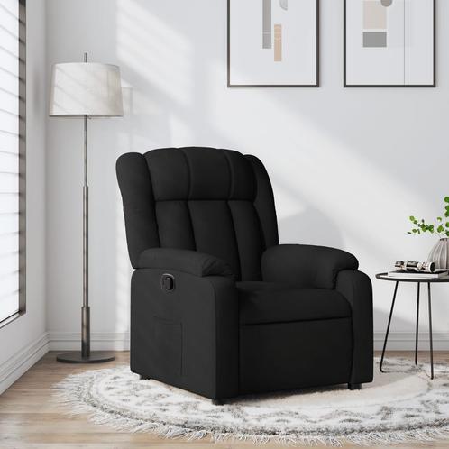 vidaXL Fauteuil verstelbaar stof zwart, Huis en Inrichting, Fauteuils, Nieuw, Verzenden