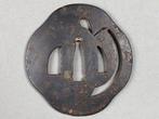 Tsuba zwaardbeschermer (100g) met handtekening Toryuken, Antiek en Kunst