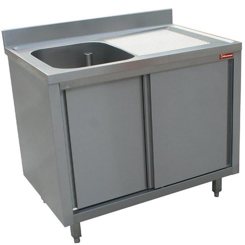 D-L1411D-AS Plonge 1 cuve 600x500x275 égouttoir droit sur, Articles professionnels, Horeca | Équipement de cuisine, Mobilier en inox