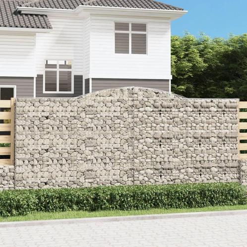 vidaXL Schanskorf gewelfd 400x50x180/200 cm gegalvaniseerd, Tuin en Terras, Bloempotten, Nieuw, Verzenden