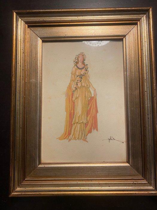 Eugenio Colmo in arte Golia (1885-1967) - Studio di costume, Antiek en Kunst, Kunst | Schilderijen | Klassiek