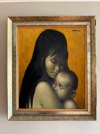 Victor Quienen (1918-1983) - Mother with her Child, Antiek en Kunst, Kunst | Schilderijen | Modern